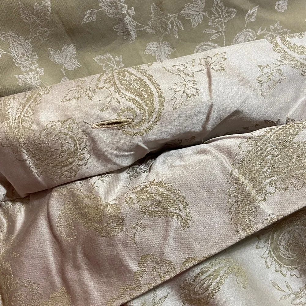 RARE Williams Sonoma paisley reversible king duvet & 2 pillow king shams Italian